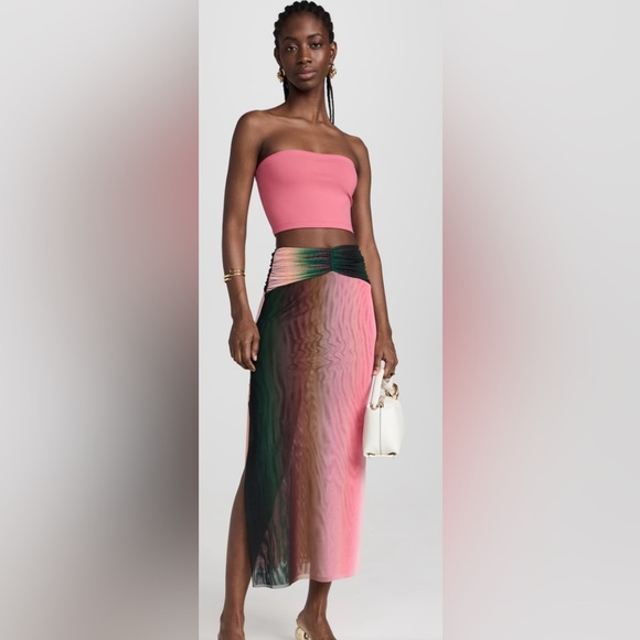 NEW Susana Monaco Core Cropped Tube Top Pink Size L - Picture 10 of 10